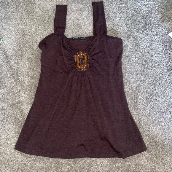 Simply irresistible duo tank tops brown & white medium - Picture 6 of 10